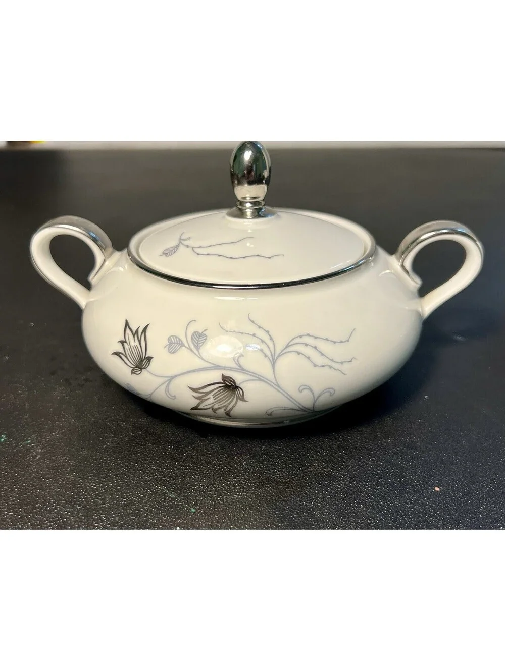 Eschenbach Bavaria 1960s Creamer And Sugar Bowl Silver Arbor Baronet China